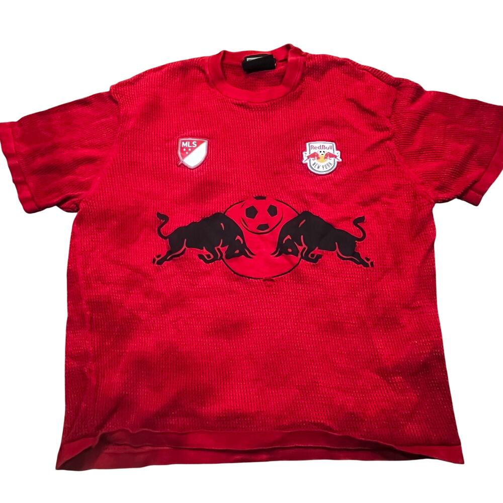 Bershka MLS Red Bull New‎ York Jersey Mens Medium Red Soccer Mesh Streetwear